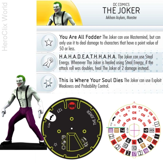 HeroClix The Joker Dial Batman HeroClix