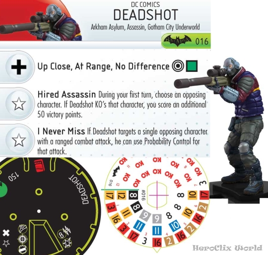 Deadshot HeroClix Dial
