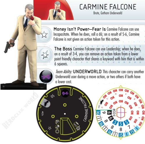 Carmine Falcone HeroClix Dial Dark Knight