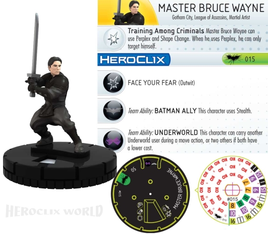 Dark Knight Rises HeroClix Master Bruce Wayne Dial