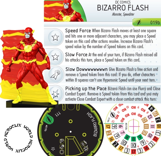 The Flash HeroClix spoilers 019A Bizarro Flash Dial