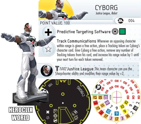 Justice League Strategy Cyborg HeroClix Dial