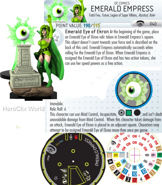 Heroclix Superman and Legion set Emerald Empress #040 Rare figure w/card! 