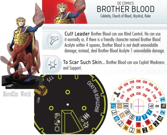 HeroClix Brother Blood Dial