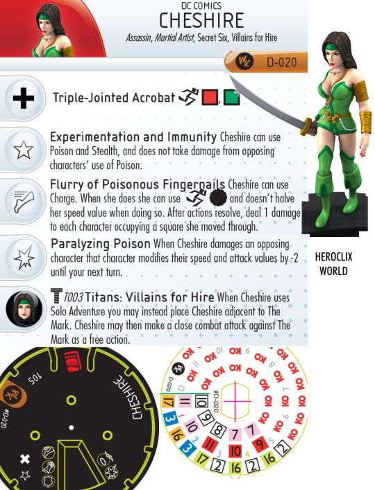 cheshire heroclix dial