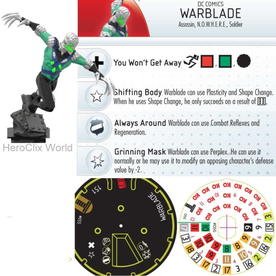 HeroClix Warblade Dial