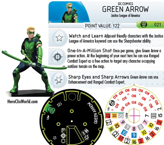 Green Arrow HeroClix Dial