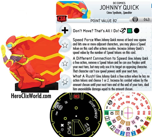 Johnny Quick HeroClix Dial