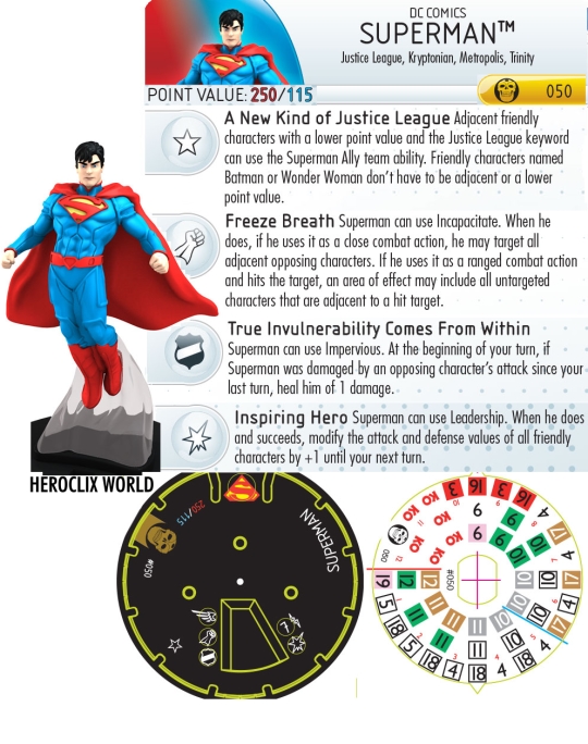 Superman HeroClix Dial Trinity War
