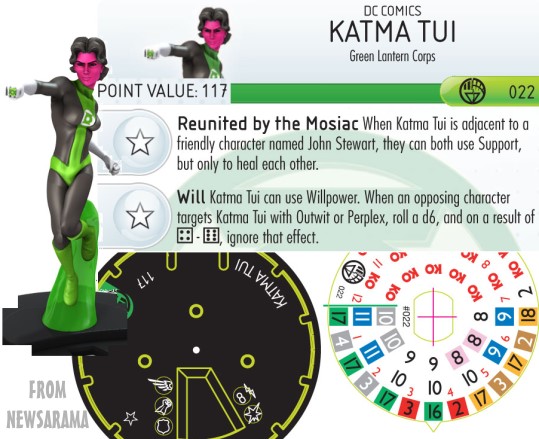 Heroclix War of Light set Katma Tui #022 Uncommon figure w/card! 