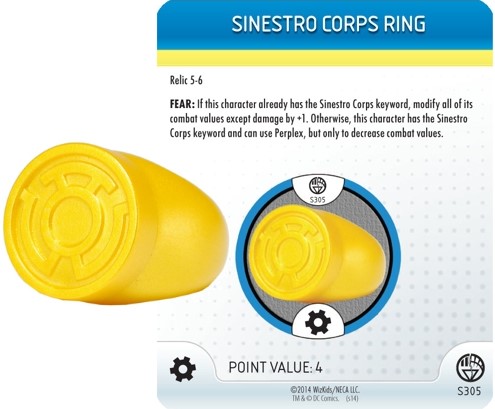 HeroClix Sinestro Corps Ring Relic