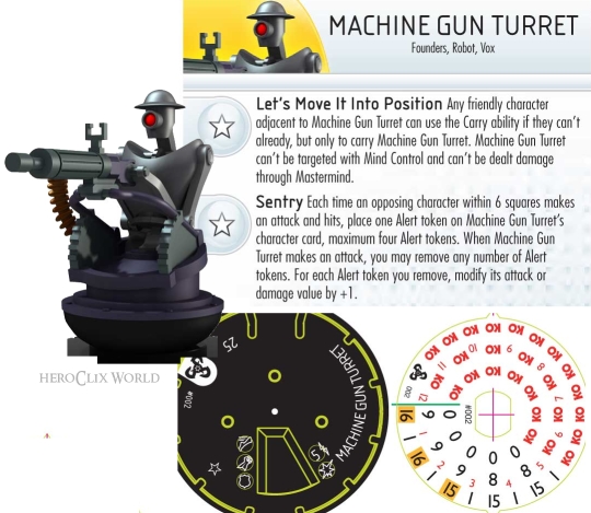 HeroClix Bioshock Machine Gun Turret Dial