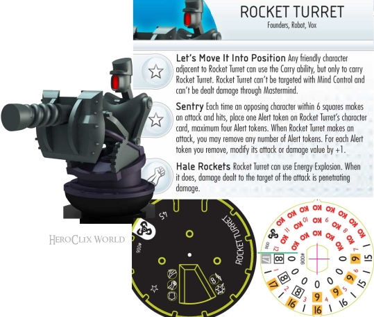 HeroClix Bioshock Rocket Turret Dial