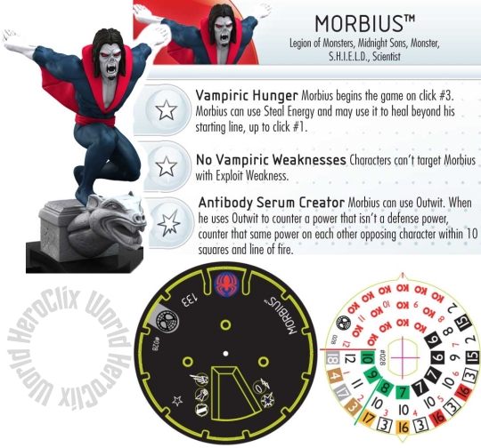 Morbius HeroClix Dial