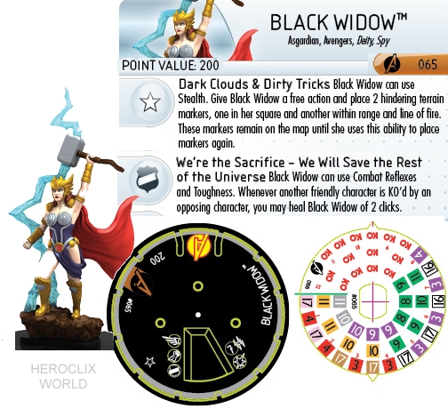 Black Widow HeroClix Dial