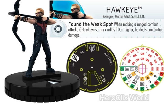 Avengers movie HeroClix Hawkeye