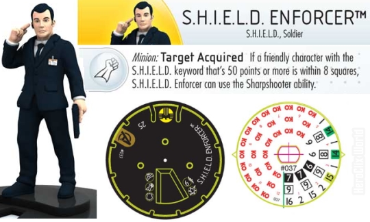 HeroClix Shield Enforcer Dial