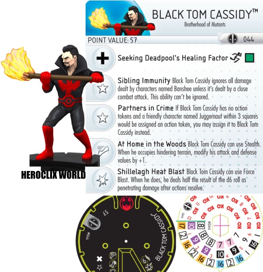 HeroClix Black Tom Cassidy Deadpool Dial