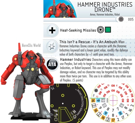 Heroclix Invincible Iron Man set Justin Hammer #008 Common figure w/card!