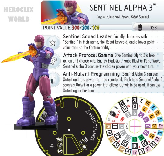 HeroClix Sentinel Alpha 3 Dial