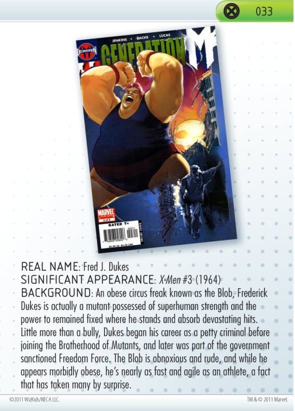 HeroClix World Exclusive Blob Dial Giant Size X-Men