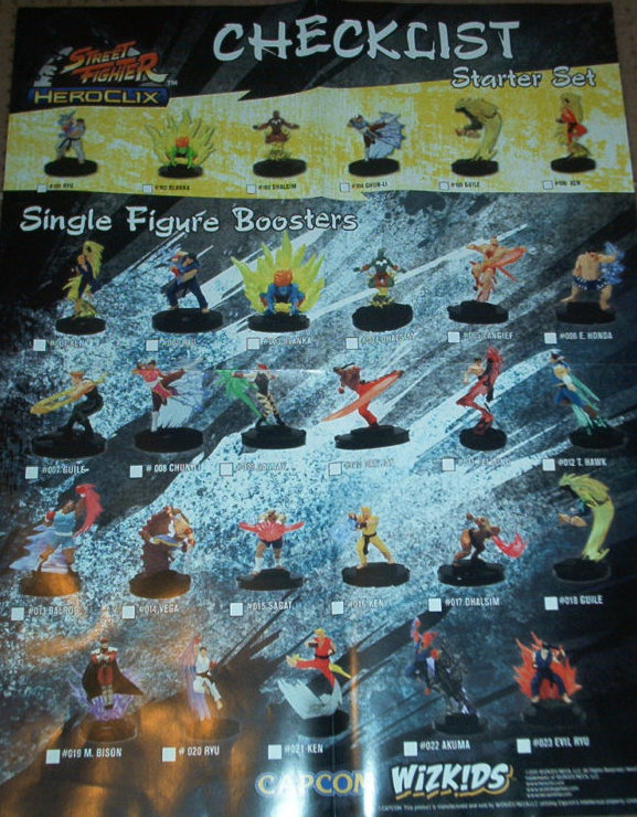HeroClix Checklist Street Fighter
