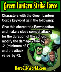 Green Lantern Strike Force HeroClix card